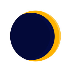 Solar Eclipse Icon Sun and Moon Astronomy Symbol © Oksana