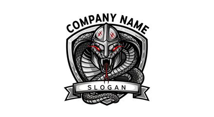 Fototapeta premium Viking Cobra Logo Emblem