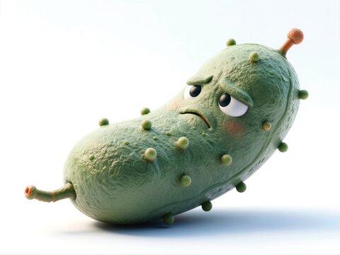 Single Sage-green Bean-shaped Bacterium Character