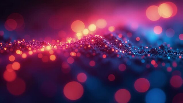 Colorful Abstract Light Waves in Motion