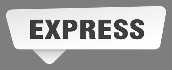 Fototapeta premium express sign. express white sticker isolated on gray background