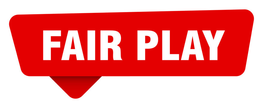 fair play red sticker isolated on transpatent background. fair play sign