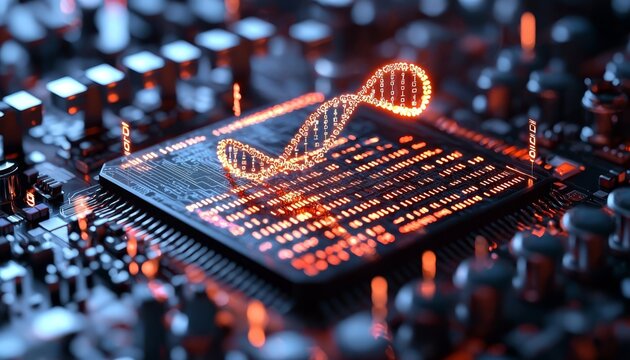 The intersection of genetic engineering and technological progress.