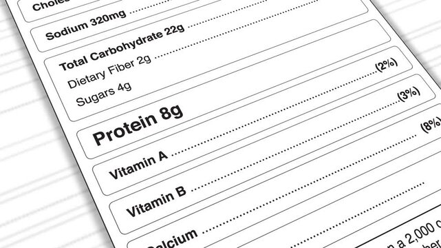 Nutrition Fact Food Label Animation Video
