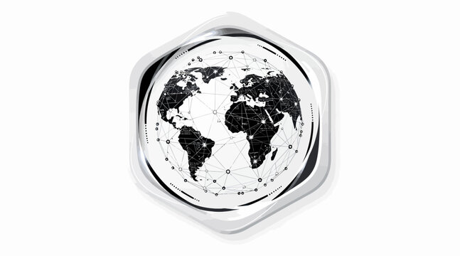 global connections, earth map