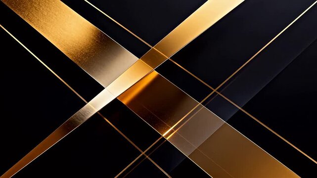 Abstract geometric pattern with gold and black