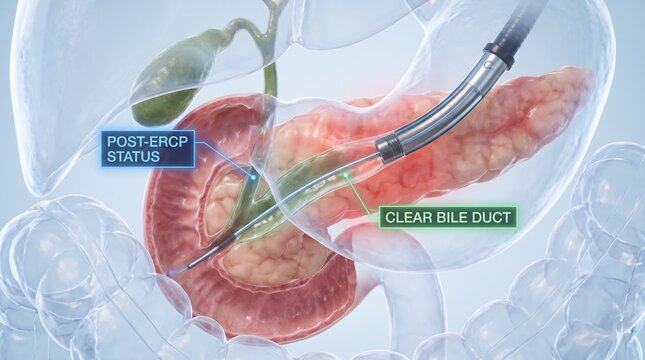Post-ERCP Status: Clear Bile Duct Visualization