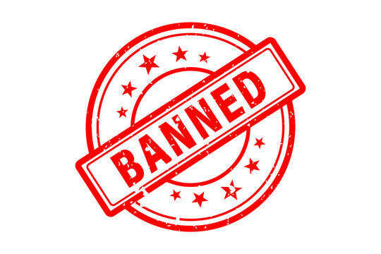 Stamp design for complete Banned, stamp PNG