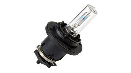 Metallic car automotive halogen headlight bulb spare part isolated on a transparent background © golos-png