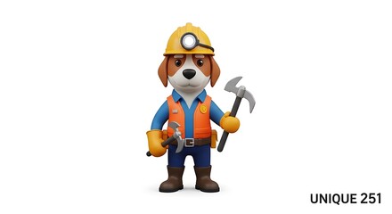 Fototapeta premium Happy construction worker with hard hat and plans.