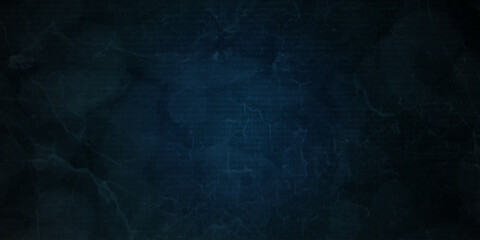 Dark texture chalk board and grunge black board blue overlay background. Dark charcoal grunge wall texture background. Dark black rough grunge surface with smoke edge.  © MDFAIMIDULISLAM