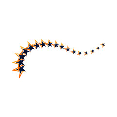 Naklejka premium Abstract Star Wave Decoration for Festive Background Design.ai