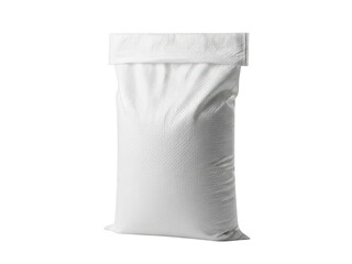 Large white powder bag standing upright isolated on transparent background © samrat