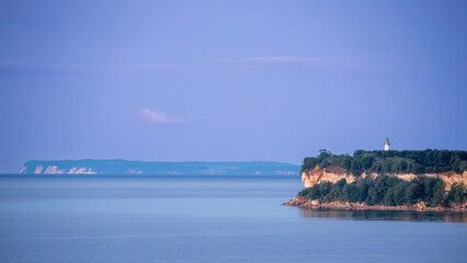 Fototapeta premium Denmark Møns Klint is a 6 km stretch of limestone and chalk cliffs along the eastern coast of the Danish island of Møn in the Baltic Sea