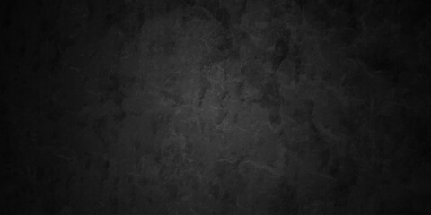 Dark charcoal grunge wall texture background. Dark black rough grunge surface with smoke edge. Black texture chalk board and black board. © MDFAIMIDULISLAM