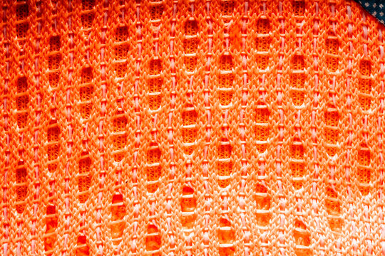 Close up shot of Polyester Mesh fiber texture for background, Thermoplastic Foam Tech structure pattern.	