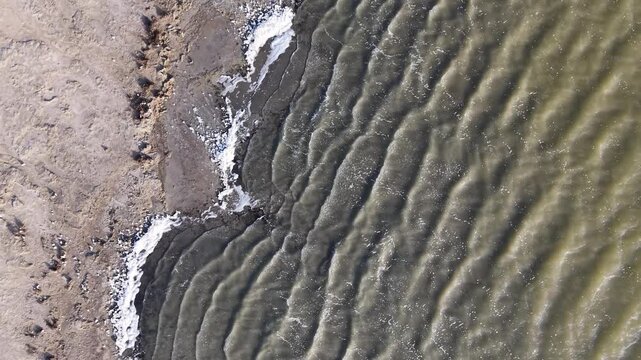 Kalmykia. Lake Manych-Gudilo. Shoreline.