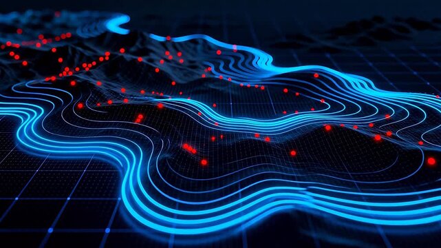 Abstract digital wave pattern