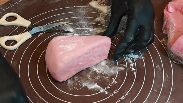 A Mochi Wrapped strawberry Cheesecake.