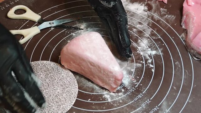 A Mochi Wrapped strawberry Cheesecake.