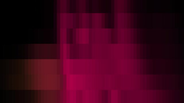 Abstract magenta red mosaic animation, glowing pixel gradient on black background, geometric digital pattern, seamless futuristic motion, vibrant technology texture, modern graphic loop video
