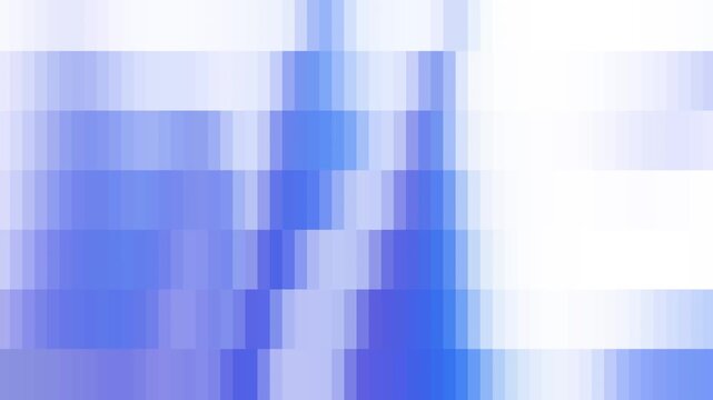 Abstract blue purple mosaic animation, pixelated pastel gradient pattern on white background, glowing geometric squares, seamless modern motion, colorful digital texture, creative loop video
