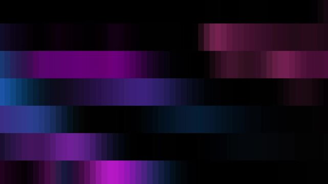 Abstract rainbow mosaic gradient animation, colorful pixel pattern on black background, glowing geometric squares, seamless futuristic technology loop, vibrant digital texture, modern motion video