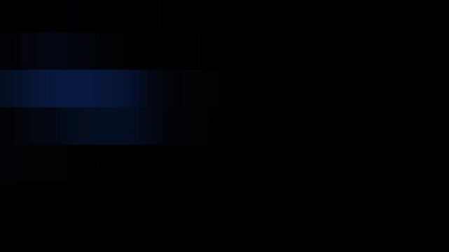Abstract blue mosaic gradient animation, pixelated geometric pattern on black background, glowing digital squares, seamless technology loop, modern minimal motion, futuristic graphic texture video