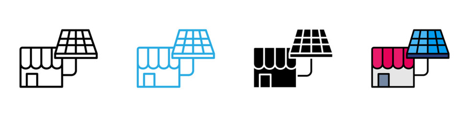 Solar energy multi - style icon design concept © okta