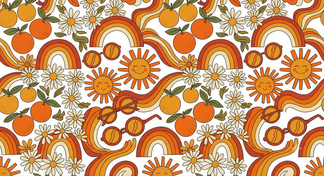 seamless teracota summer pattern