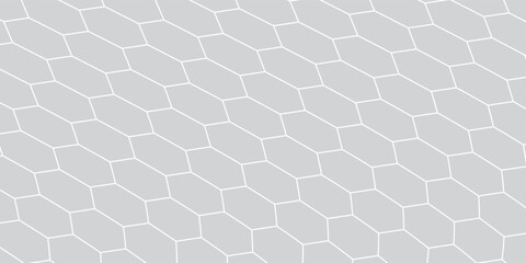 Fishing or soccer net. Repeated hexagon pattern. Black wired mesh texture isolated on white background. Metallic or fabric fence, cage or lattice structure. Vector graphic Illustration. © vitrotul