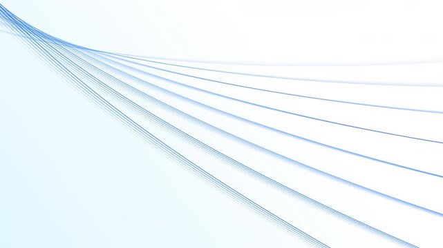 Minimal white and soft blue perspective line background for corporate presentations, seamless looping animation. 4K video