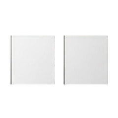 Fototapeta premium Two Blank White Ring Binders Isolated Against A Clean White Background