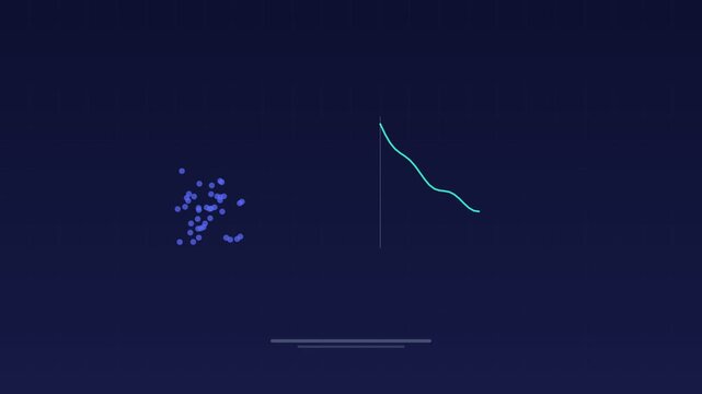 Machine learning training data convergence indigo background loop