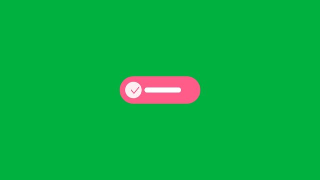 Animated Social media subscribe like button rose green screen