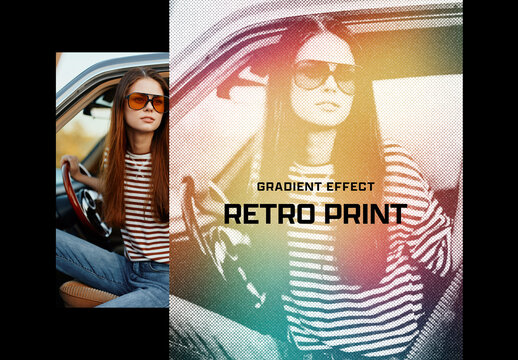 Retro Print Gradient Effect