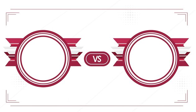 Red boxing gloves versus symbol illustration.