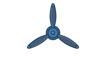 Blue Airplane Propeller Vector Illustration © suris