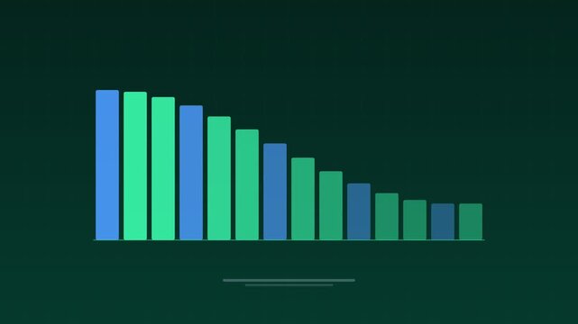 Animated Status bars system monitoring dashboard mint concept loop