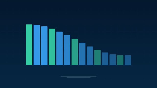 Animated Status bars system monitoring dashboard sky concept loop