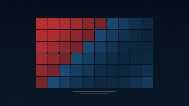 Animated Red economic heatmap market stress sky concept loop