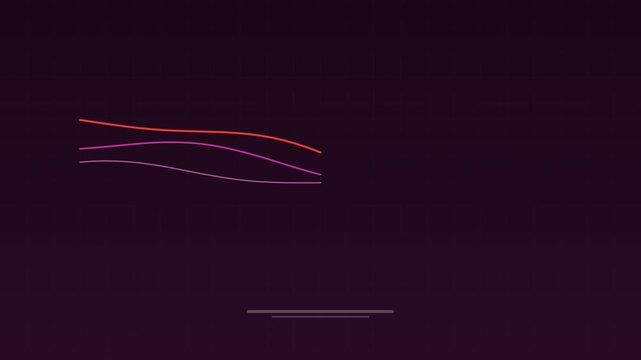 Animated Multiple falling index lines recession fuchsia concept loop