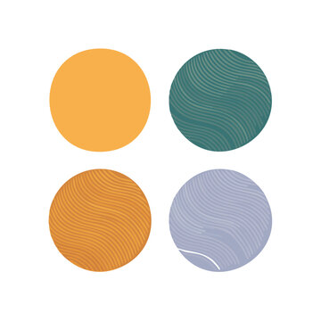 Four Circles with Patterns