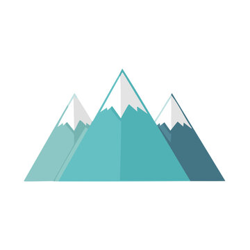 Stylized Mountains with Snow Caps