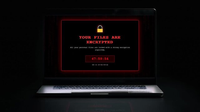 Ransomware Attack: "Your Files Are Encrypted" Screen with Countdown Timer