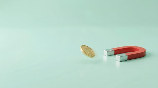 Close up of hand holding magnifying glass over coins symbolizing financial audit investment search and money management