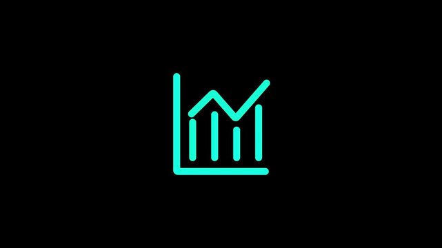 growing graph sign and symbol vector Design. chart icon. growing graph symbol.