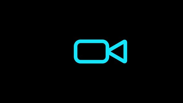 video icon, Web icon, Technology vector. Simple flat logo of camcorder on white background.