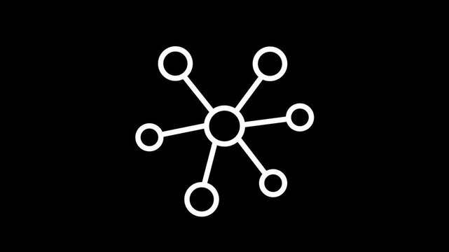 Night planet earth from space with light lines of communication and. Network vector icon.