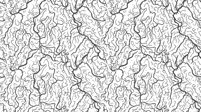 Seamless pattern with hand drawn root branches. vector abstract background. organic design texture nature.